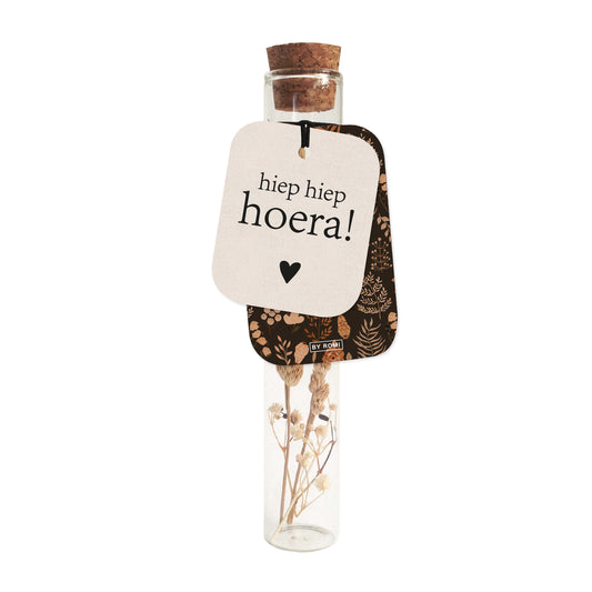 Wensbuisje met droogbloemen | Hiep hiep hoera